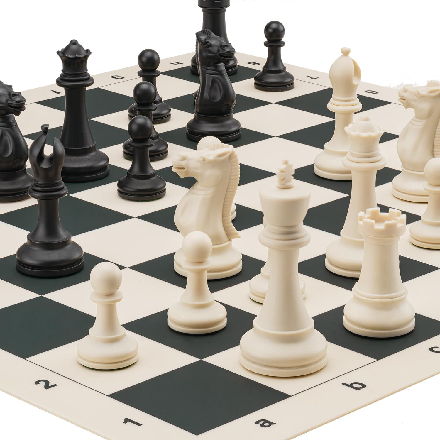 Tournament Chess Set/ 20»X20» Foldable Silicone Chess Board / 3.75» King Heig