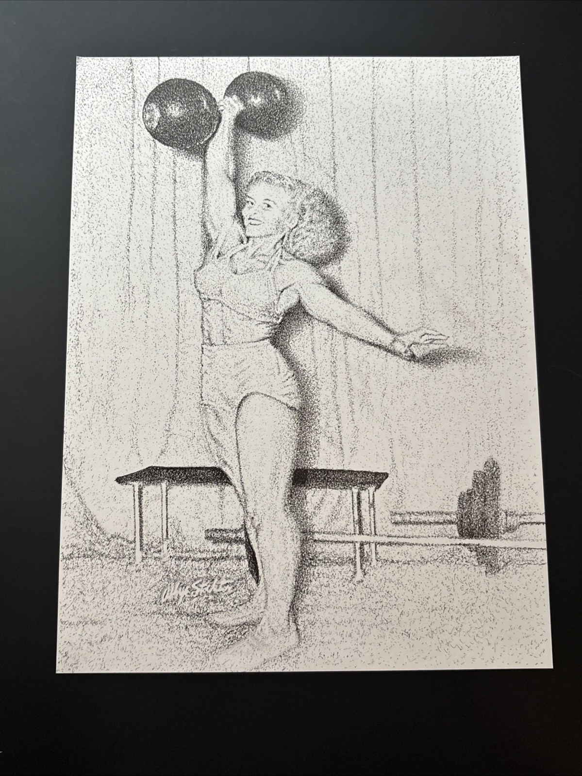 Abbye “Pudgy” Stockton Vintage Female Strongwoman Weight Lifting Bodybuilding
