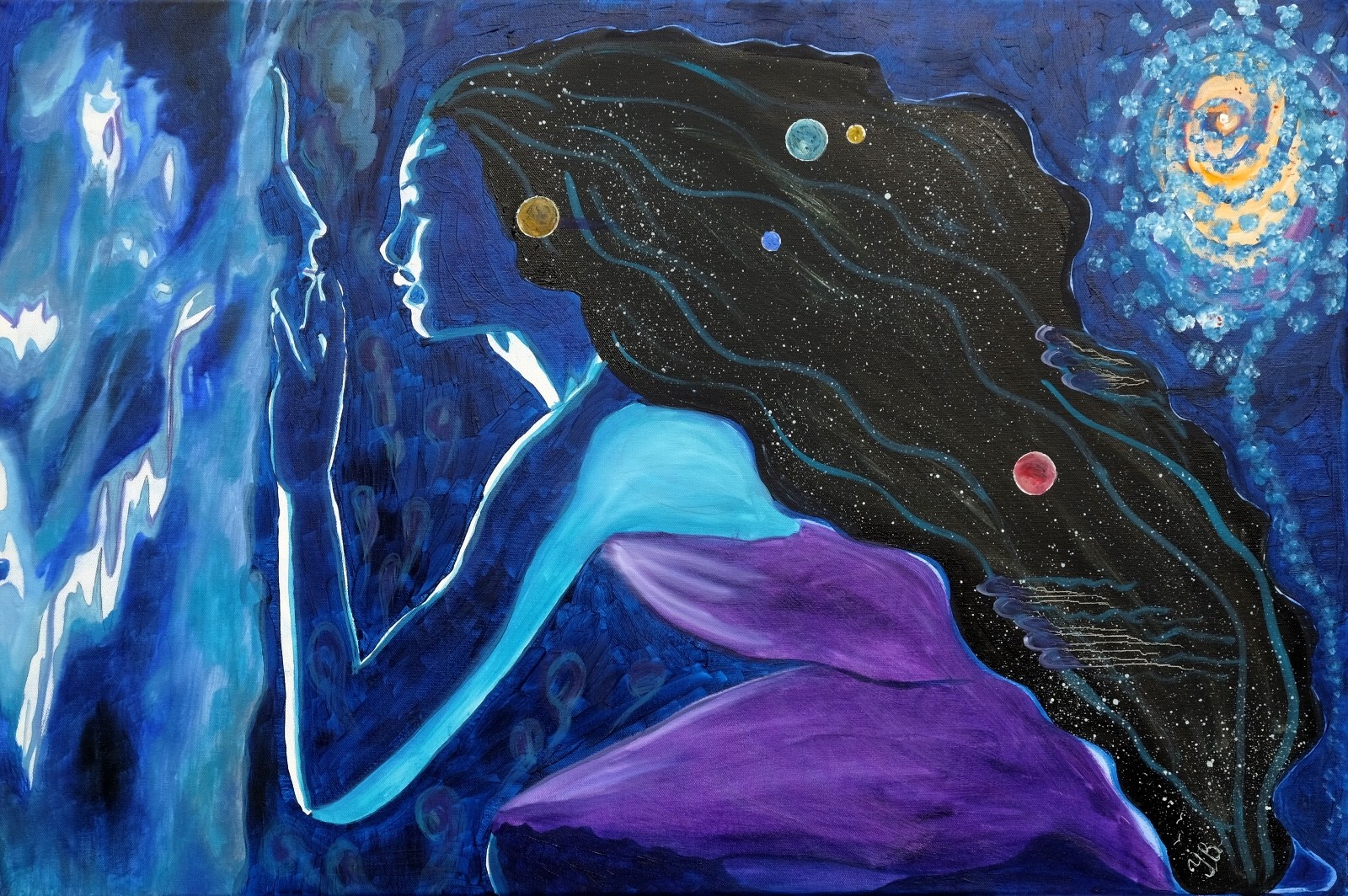 Art, Painting, «Hello» – Giclee on Canvas 22″ x 33″ by Yelena Berzon