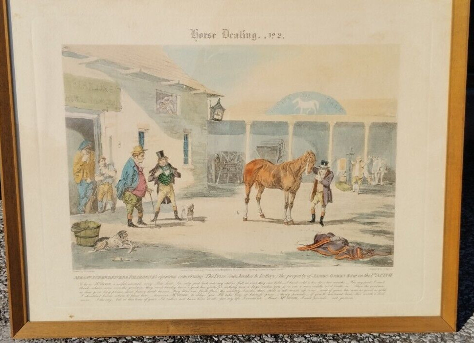 Antique Print Horse Dealing No. 2 By Scanlan Harris Ackermann