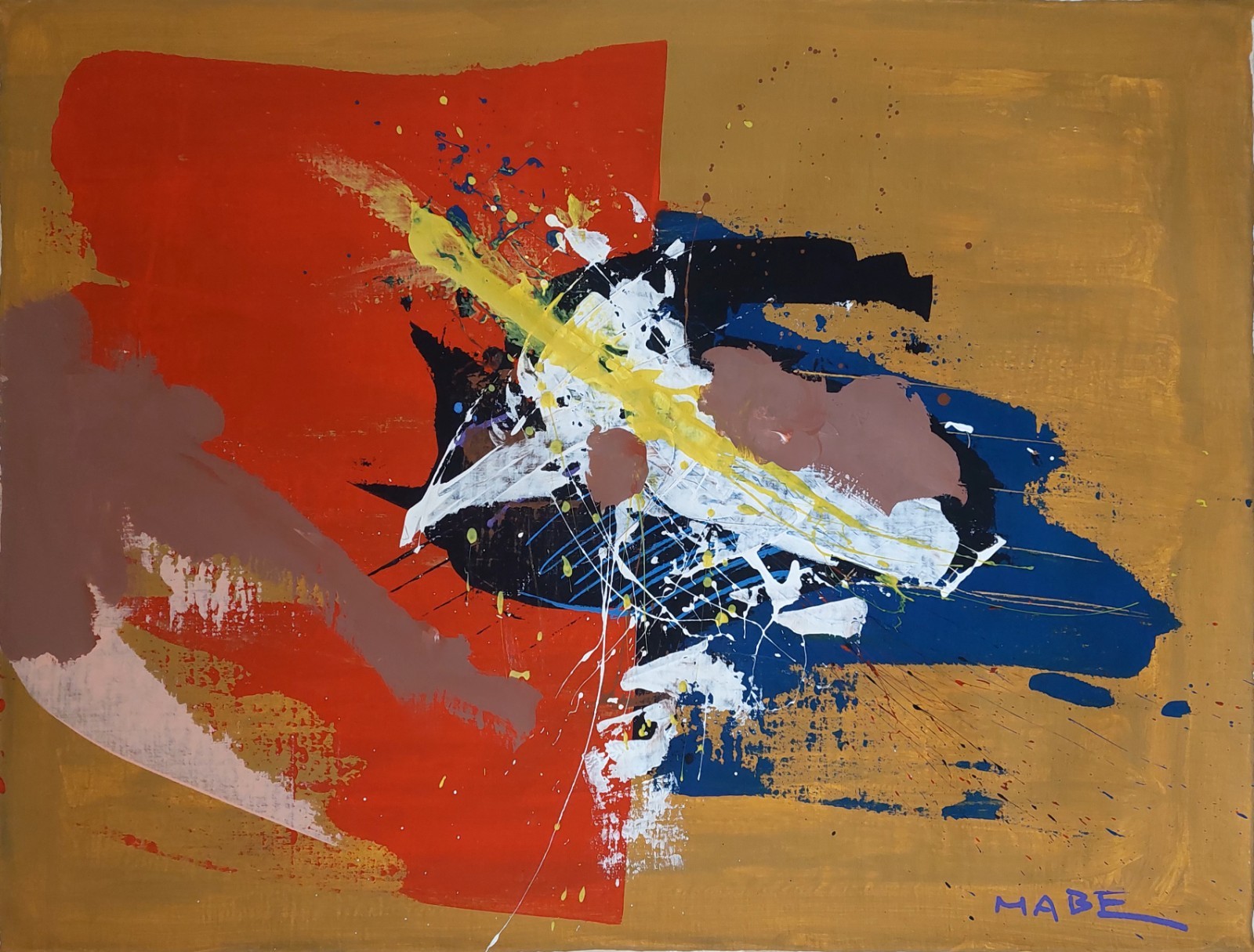 Manabu Mabe Signed Abstract Oil Painting on Canvas – Japanese Brazilian Art