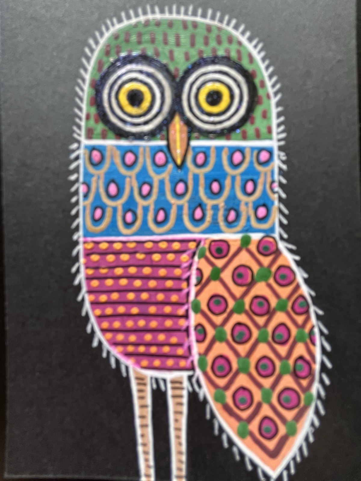 Original ACEO Art Card Painting Owl