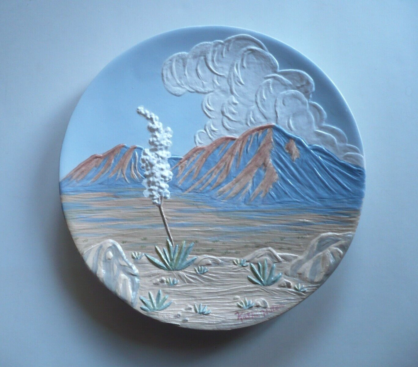KATHI HILTON, LISTED CALIFORNIA PLEIN AIR DESERT SIGNED PLATE 63/100 RARE CALIF