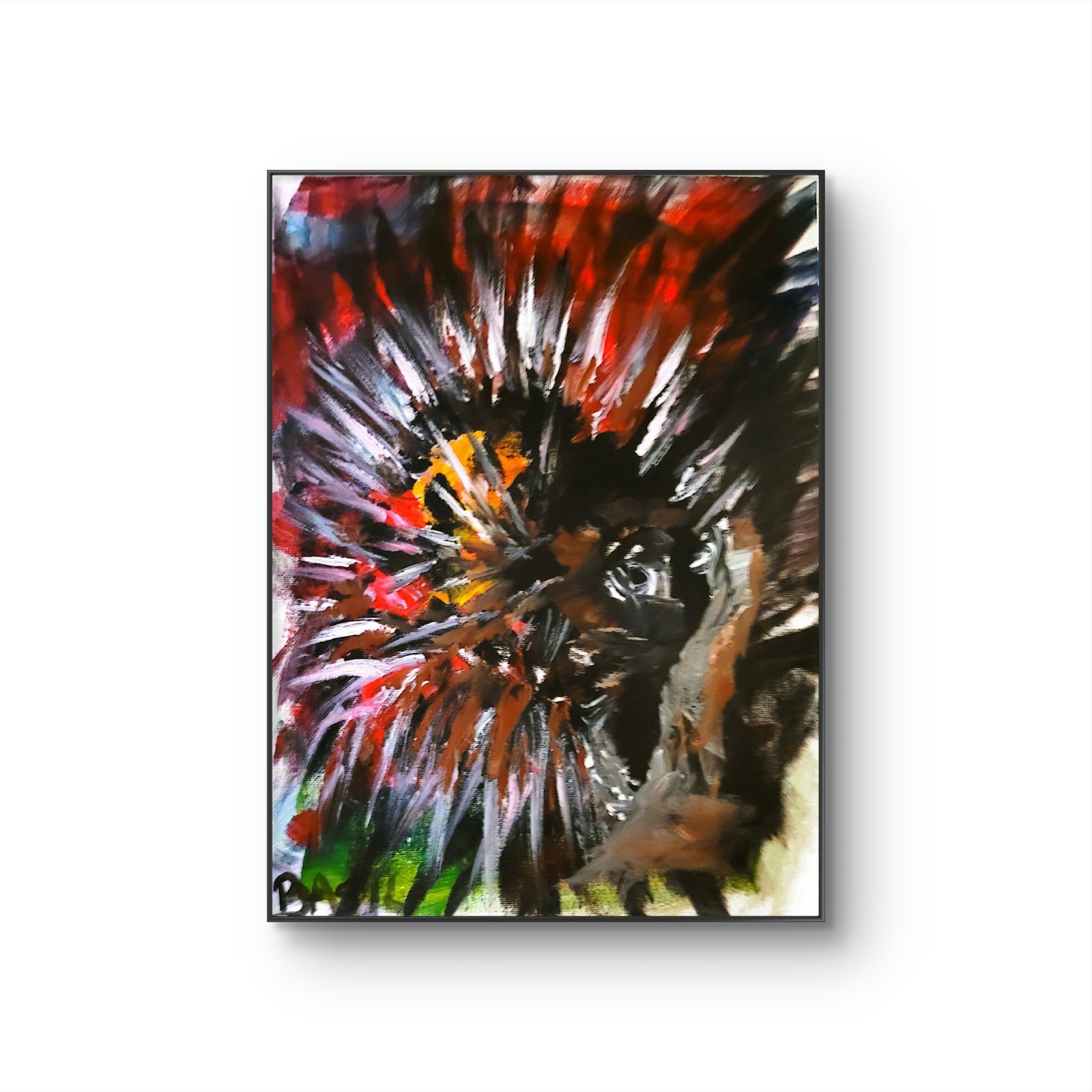 Porcupine Unique Abstract Expressionism Wall Art Canvas Board 11×14