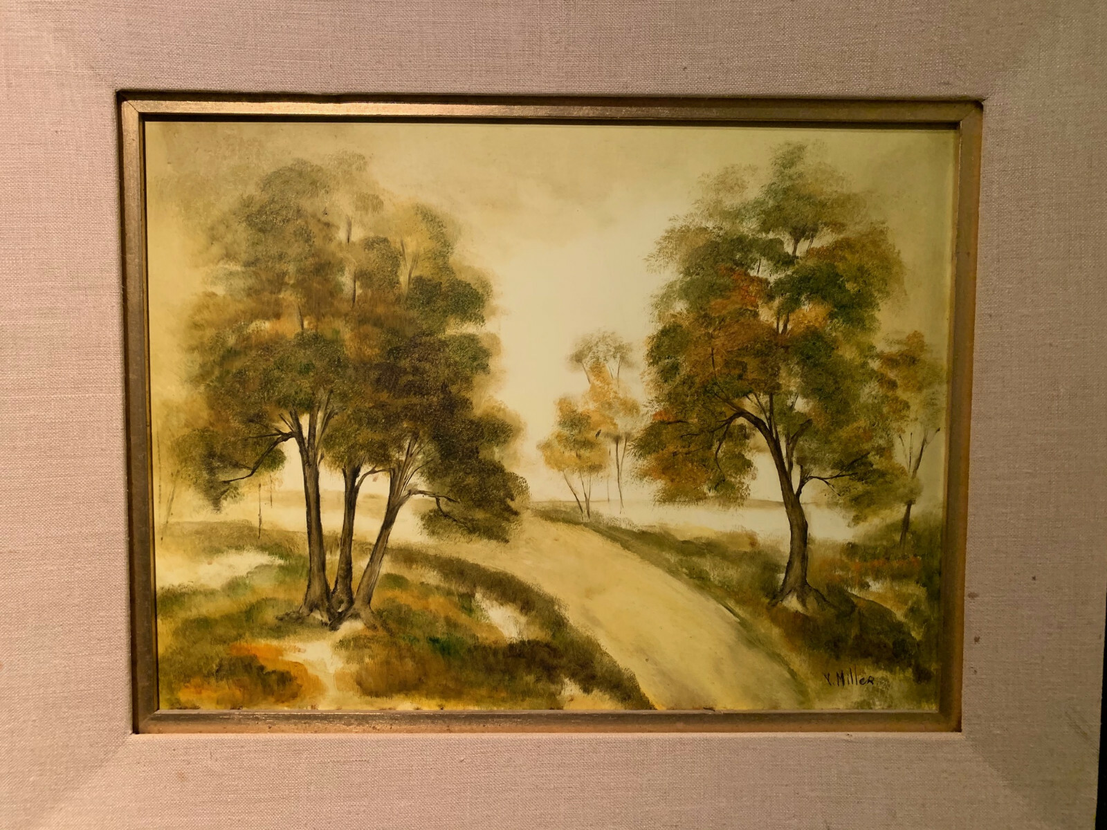 V. Miller Original Signed Beautifully Framed Subtley Reflecting a Misty Morning