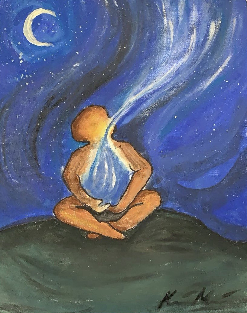 “Midnight Souls” Original Acrylic Painting On Canvas Signed by Artist