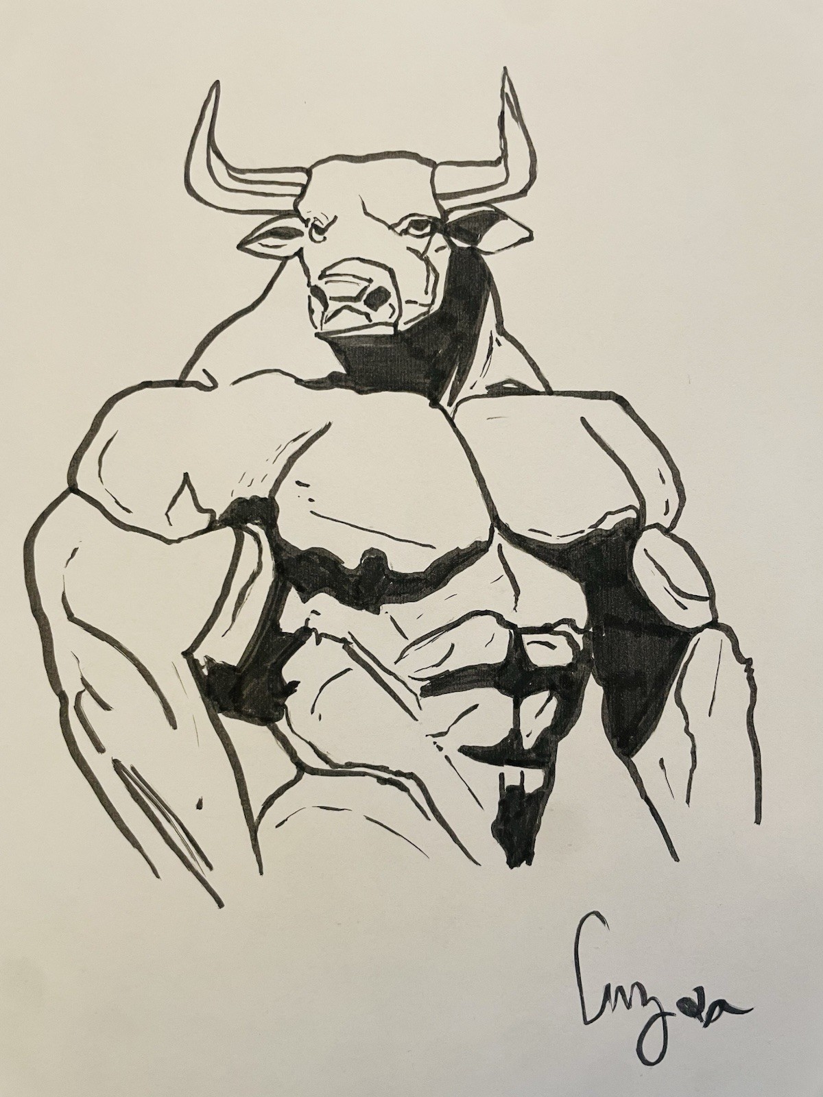 Original Fine Art Marker Drawing Furry Fandom Erotic 8.5×11