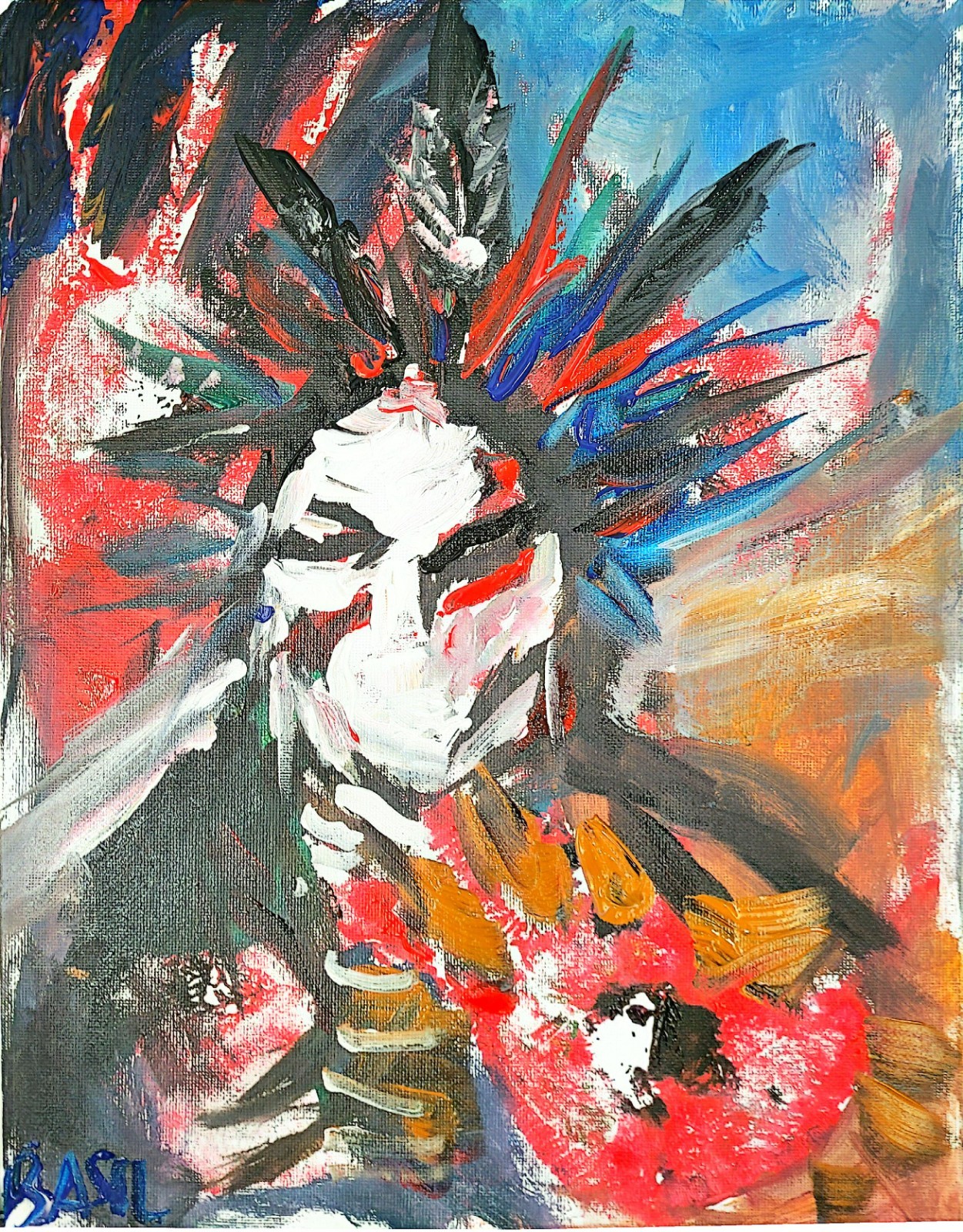 Sioux Unique Abstract Expressionism Wall Art Canvas Board 11×14
