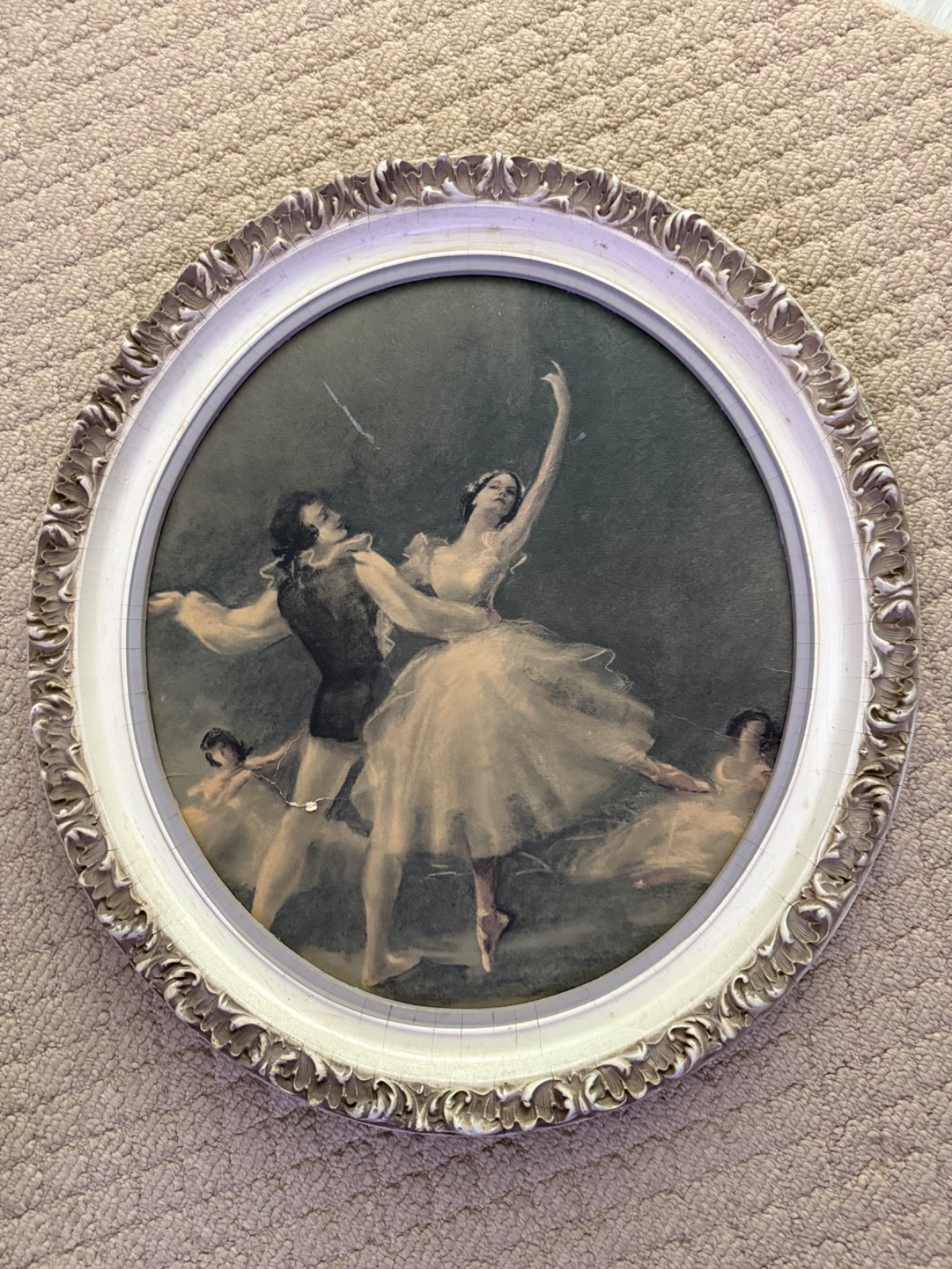 *Authentic Original Vintage Ballet Pastel Painting-Raymond Charlot22x20 FREESHP*