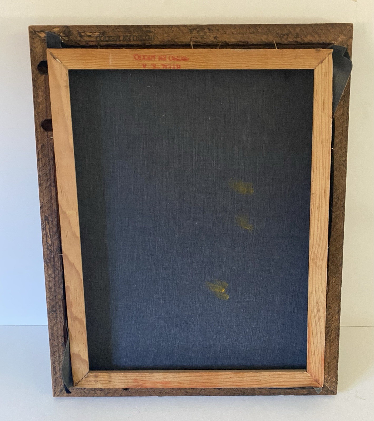 Vintage 70’s Velvet Elvis Signed Painting 12.5” x 15.5” Wood Frame Mexico