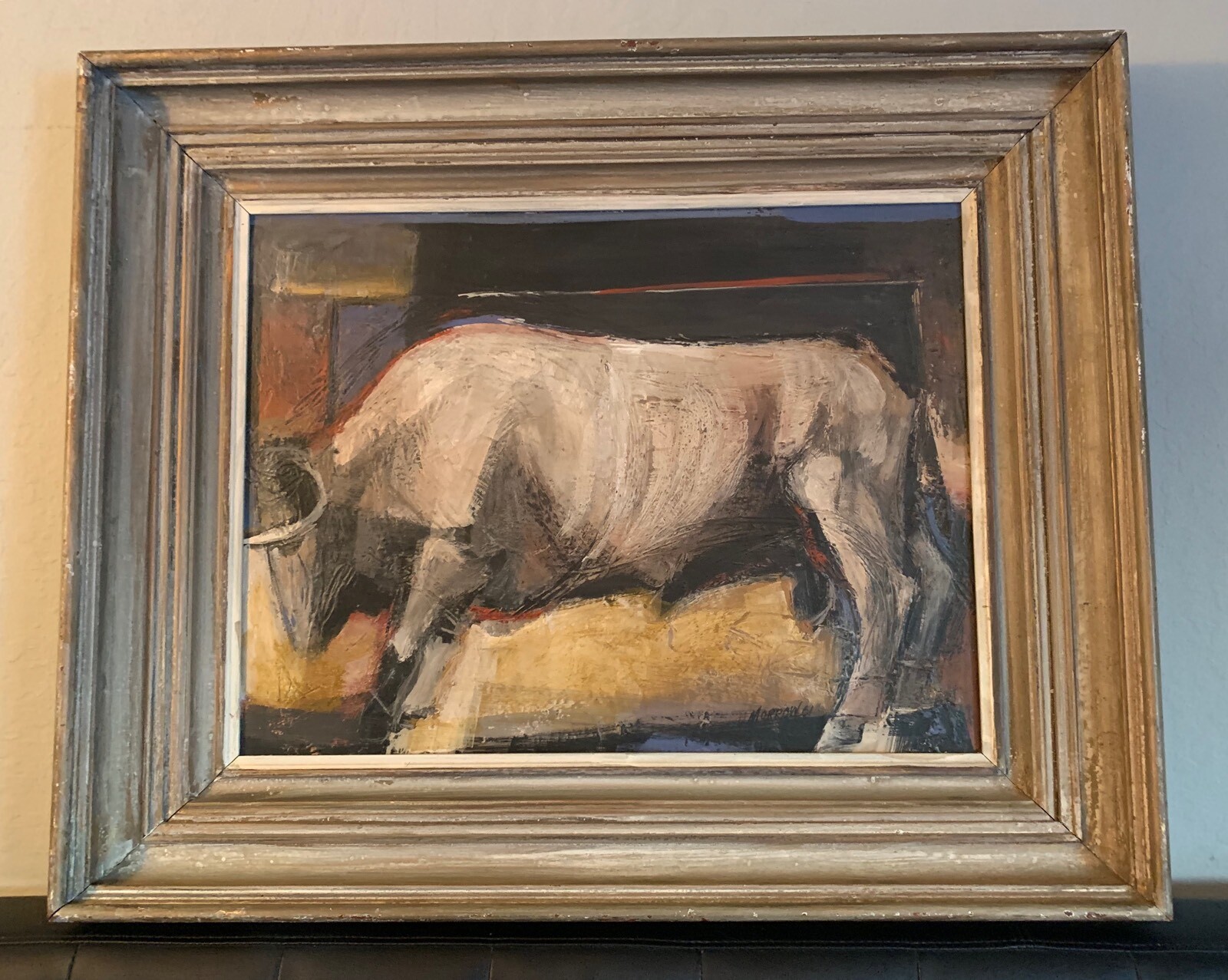 Ross Samuel Morrow, Original 1961 Oil Painting On Hard Board Panel