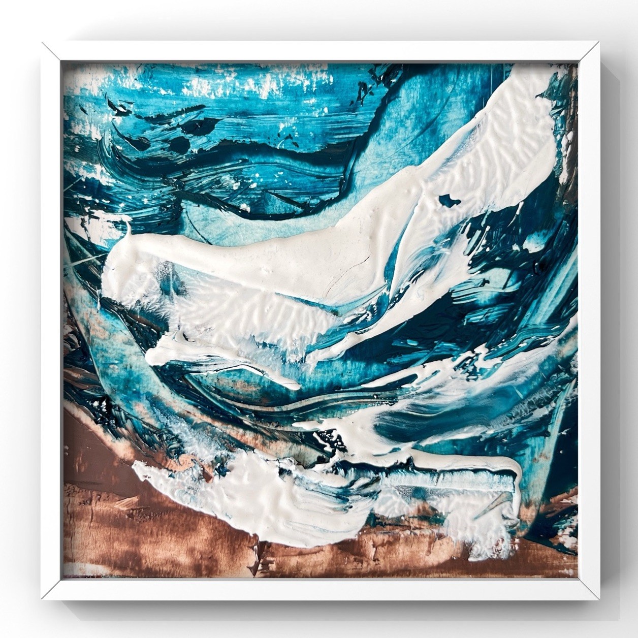 Pacific Coast Tides Oil Painting Impasto Expressive Marine Nautical Wall Decor