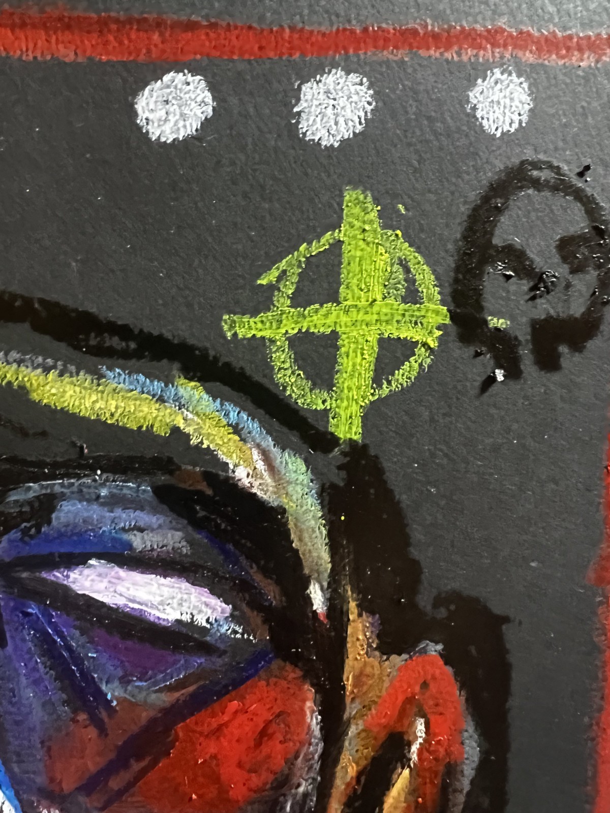 Faris Art: Everyone: 11×14 Black Paper Unique Modern Neo-Expressionism