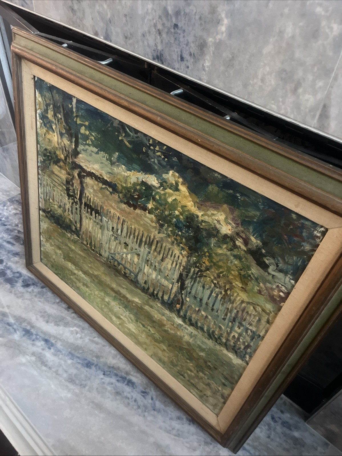 Mark Simon Original Oil on Board Framed landscape Nature Hand Signed 1964 24×20
