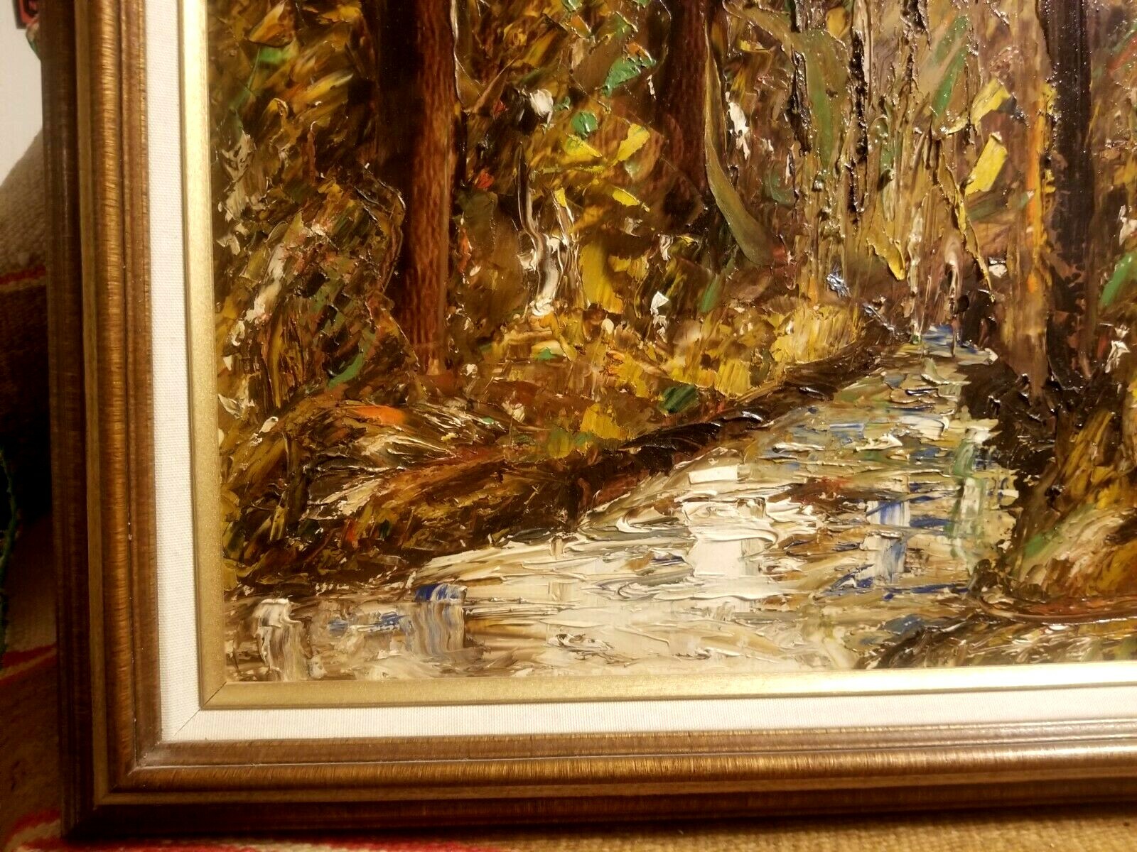 FINE IMPRESSIONIST O/B PAINTING SLIGHTLY ABSTRACT w GOOD PALLET COLOR KNIFE WORK