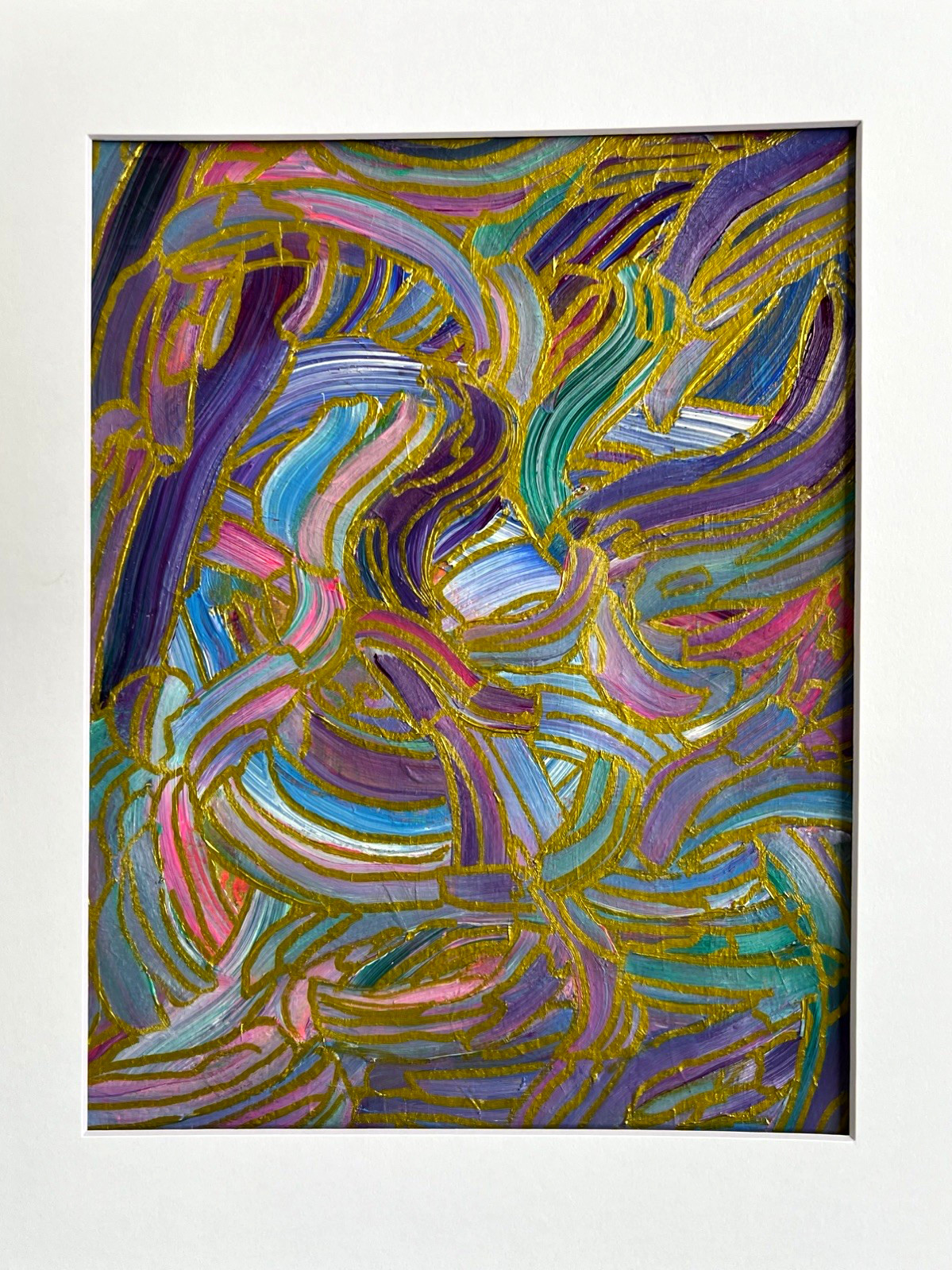 Painting Original Abstract Art Matted 11×14 Modern Acrylic Wall Decor Jimarieart