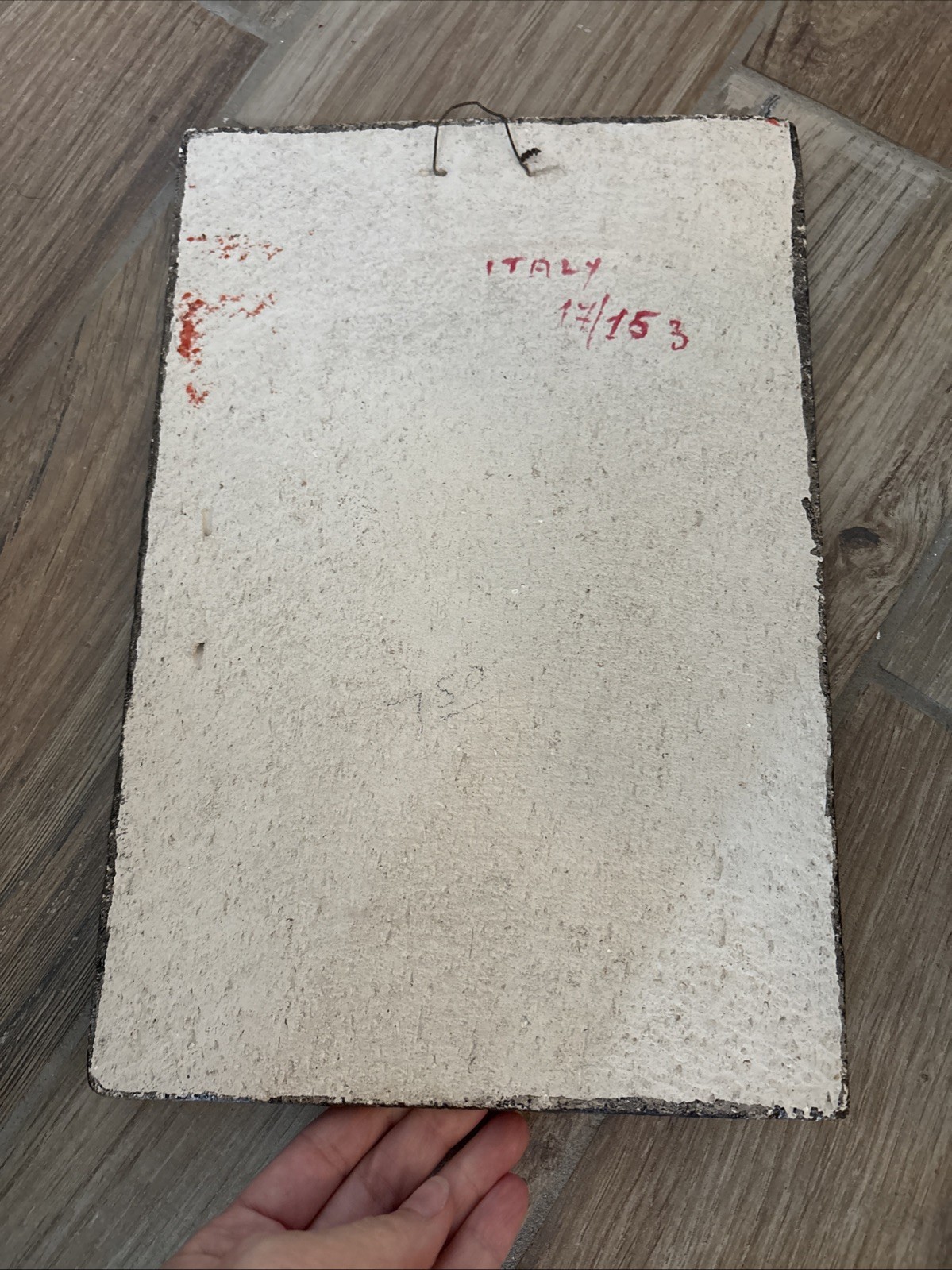 Vintage painting «italy» On Stone- Heavy 13″ x 9″
