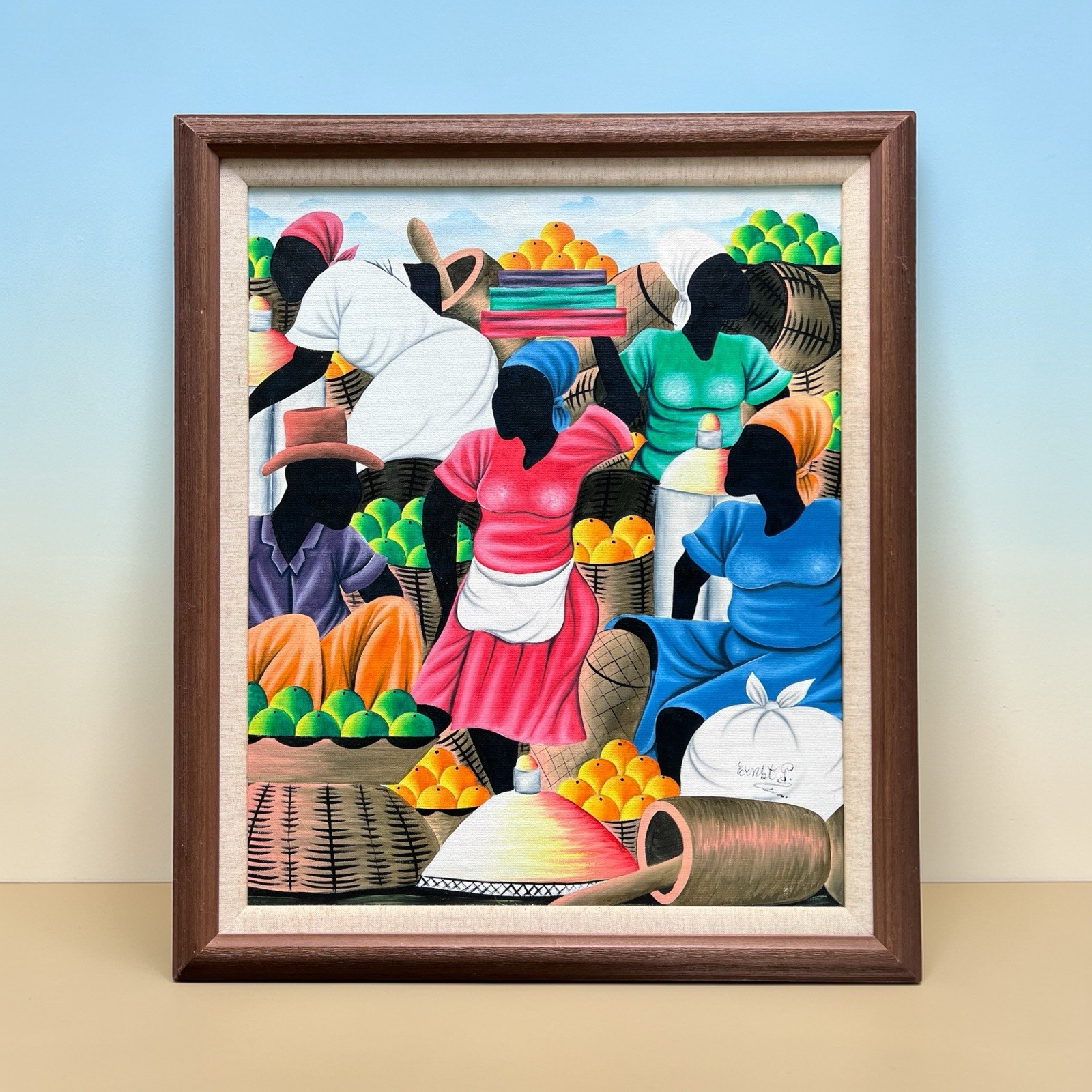 1970s ERNST PHOPHETE (Haitian, b. 1950) Museum Artist – Oil on Canvas – Mint!