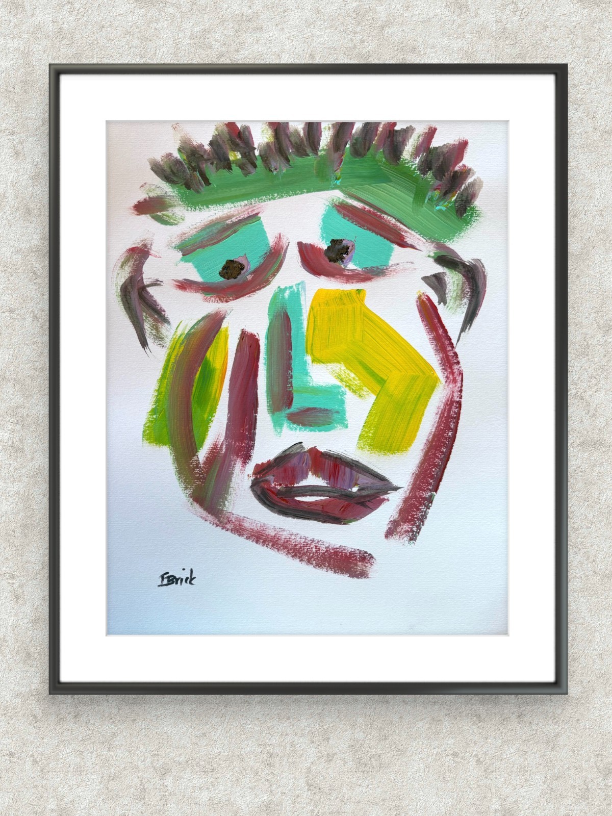 Original Abstract Painting on Paper 9×12 Expressionist Art Color Study