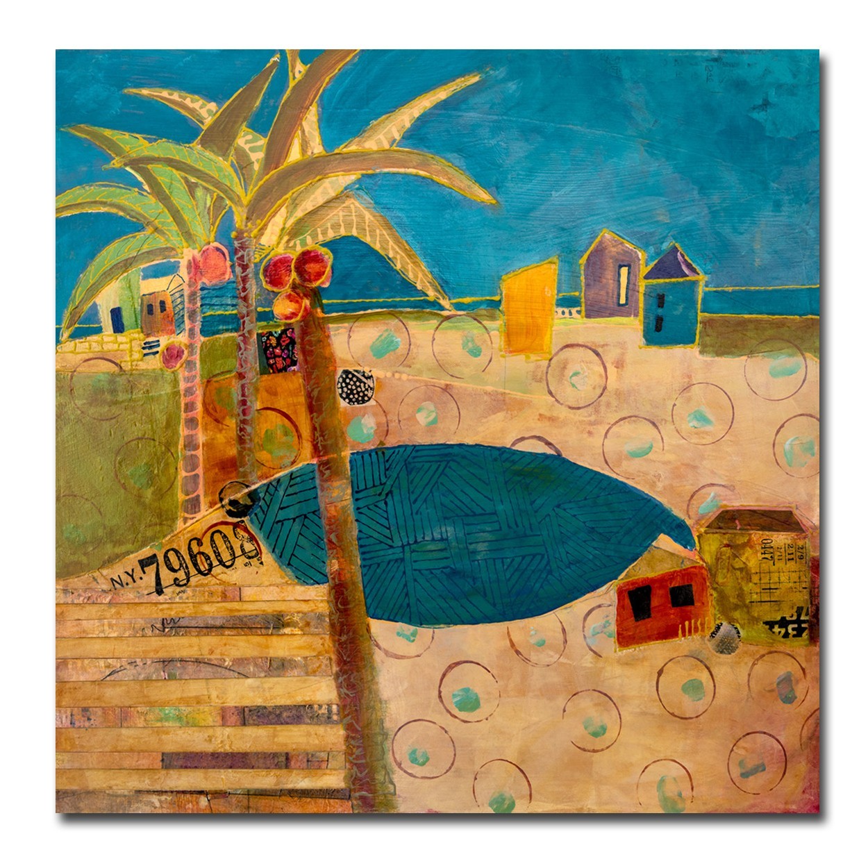 Condos with Water Views by Krasner Gallery Wrap Canvas Giclee Art (24 x 24 in)