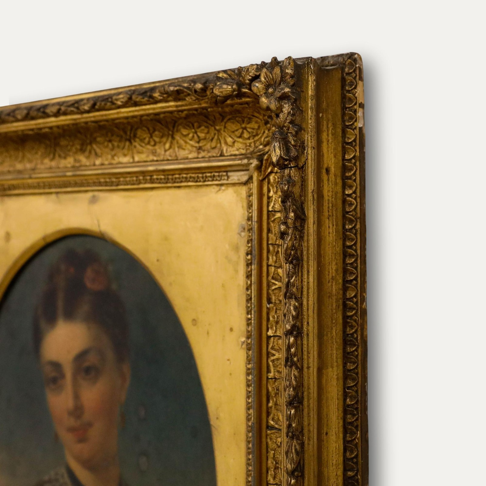 Arthur Miles (act.c.1851-1880) – Framed 1878 Oil, Portrait of a Lady