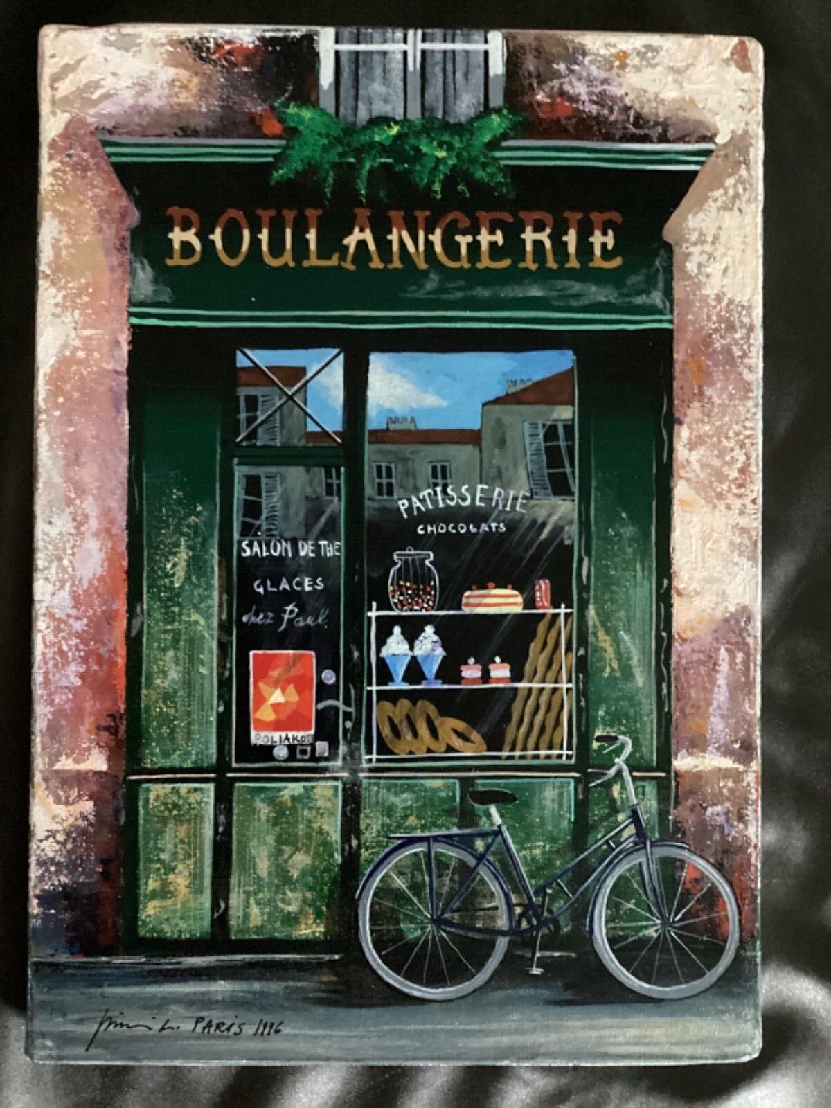 Original oil on canvas painting unframed Giovanni Lanna Paris France
