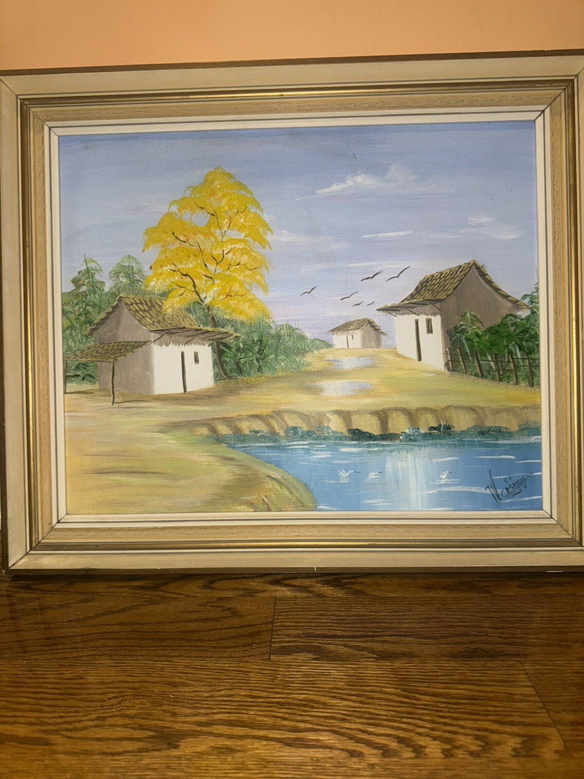 Original Oil Painting On Canvas By Venezuelan Artist W. Casanova 1987