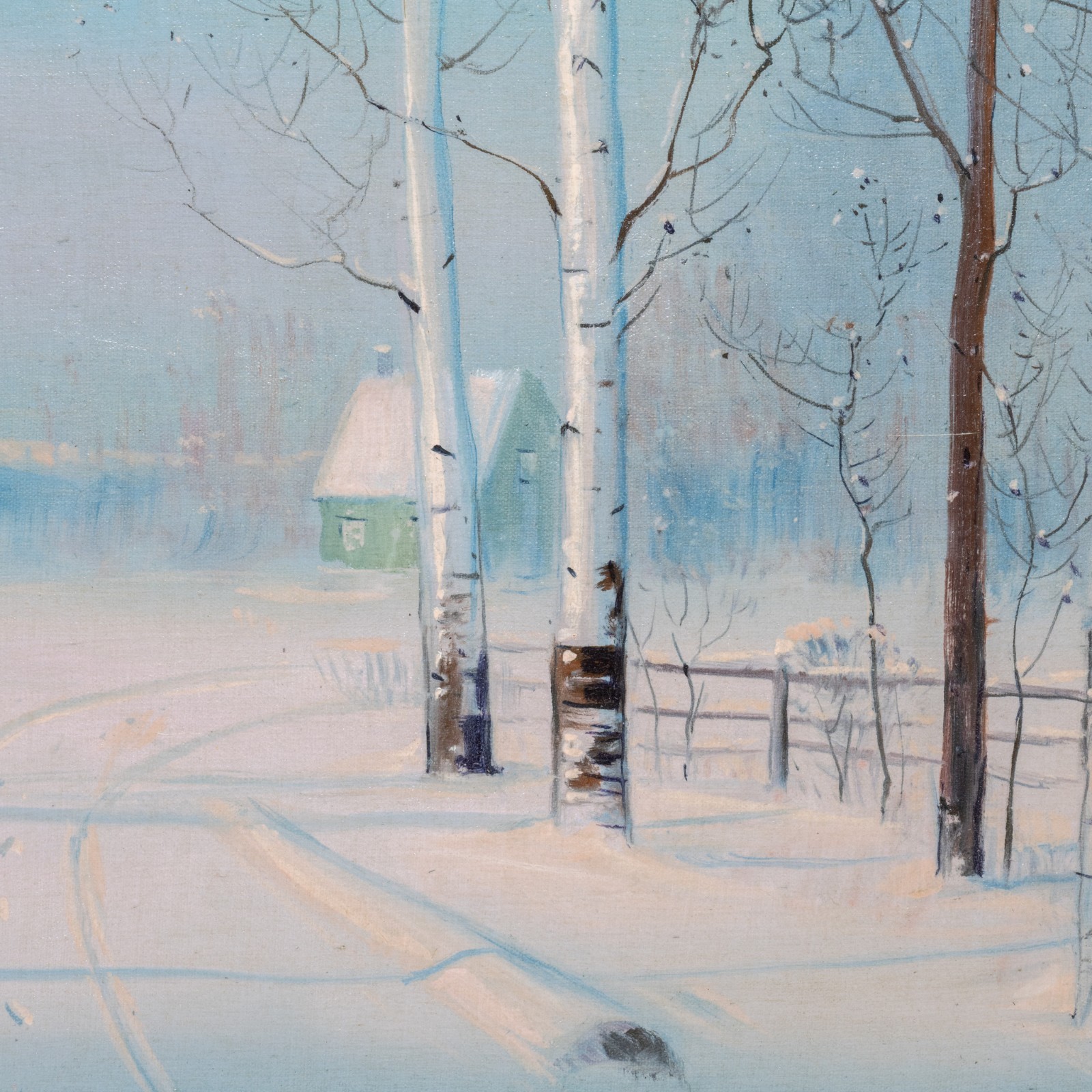 «Winter Birches» Original Painting by Svend Svendsen