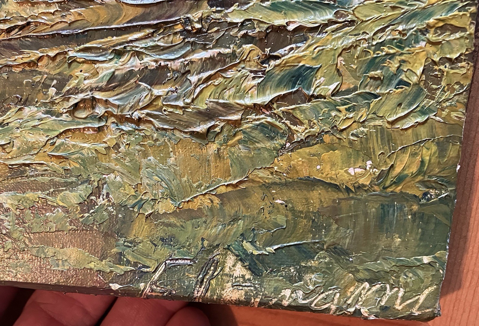 VTG Alpine Landscape OIL Painting Alps Switzerland Germany Austria ART 1950s