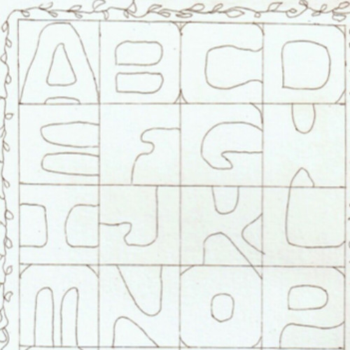 Joyce Brown 80s Alphabet Etching Modern Nursery Art Children’s Classroom Decor