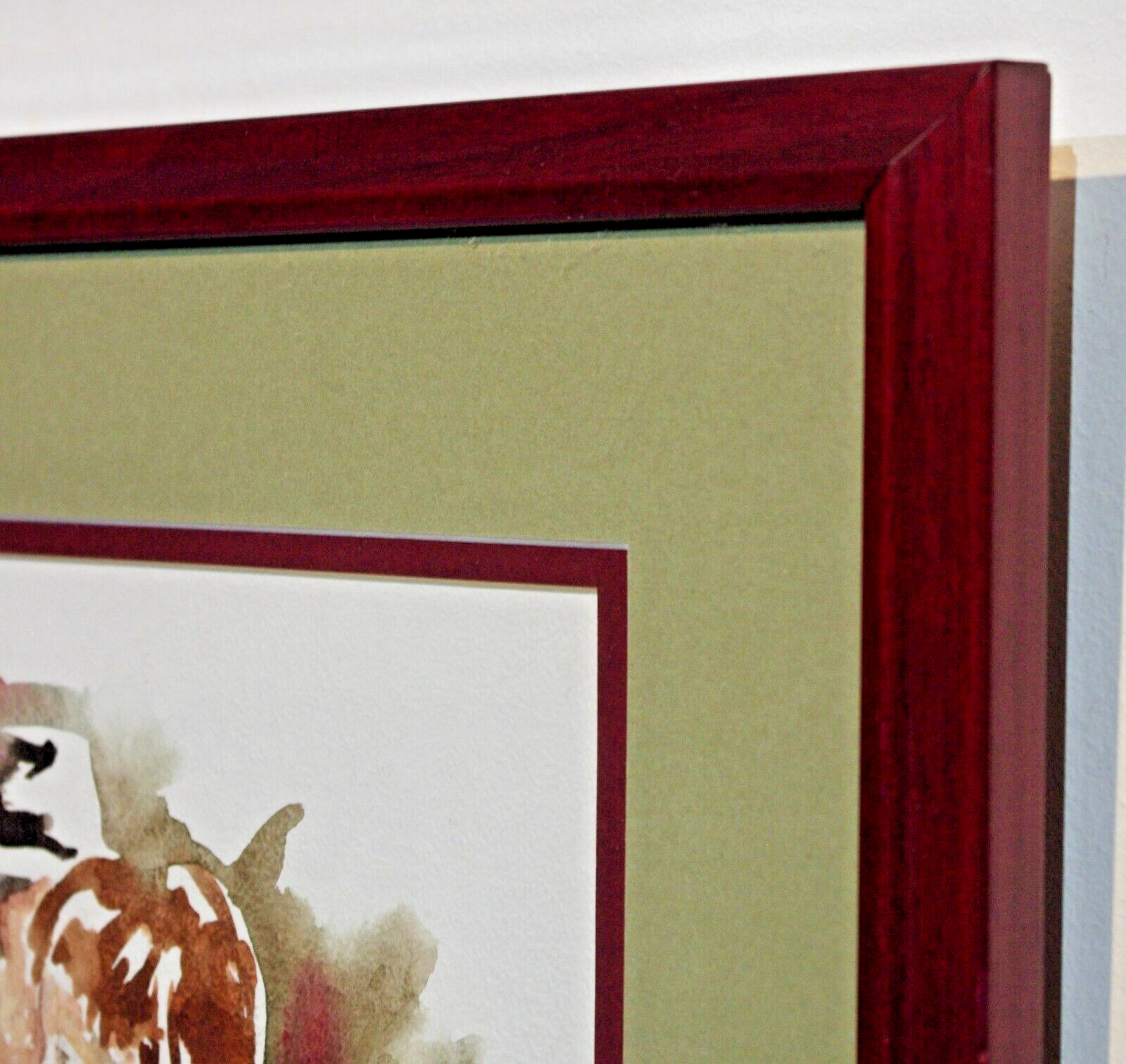 original watercolor framed signed Barry King couple dancing tango