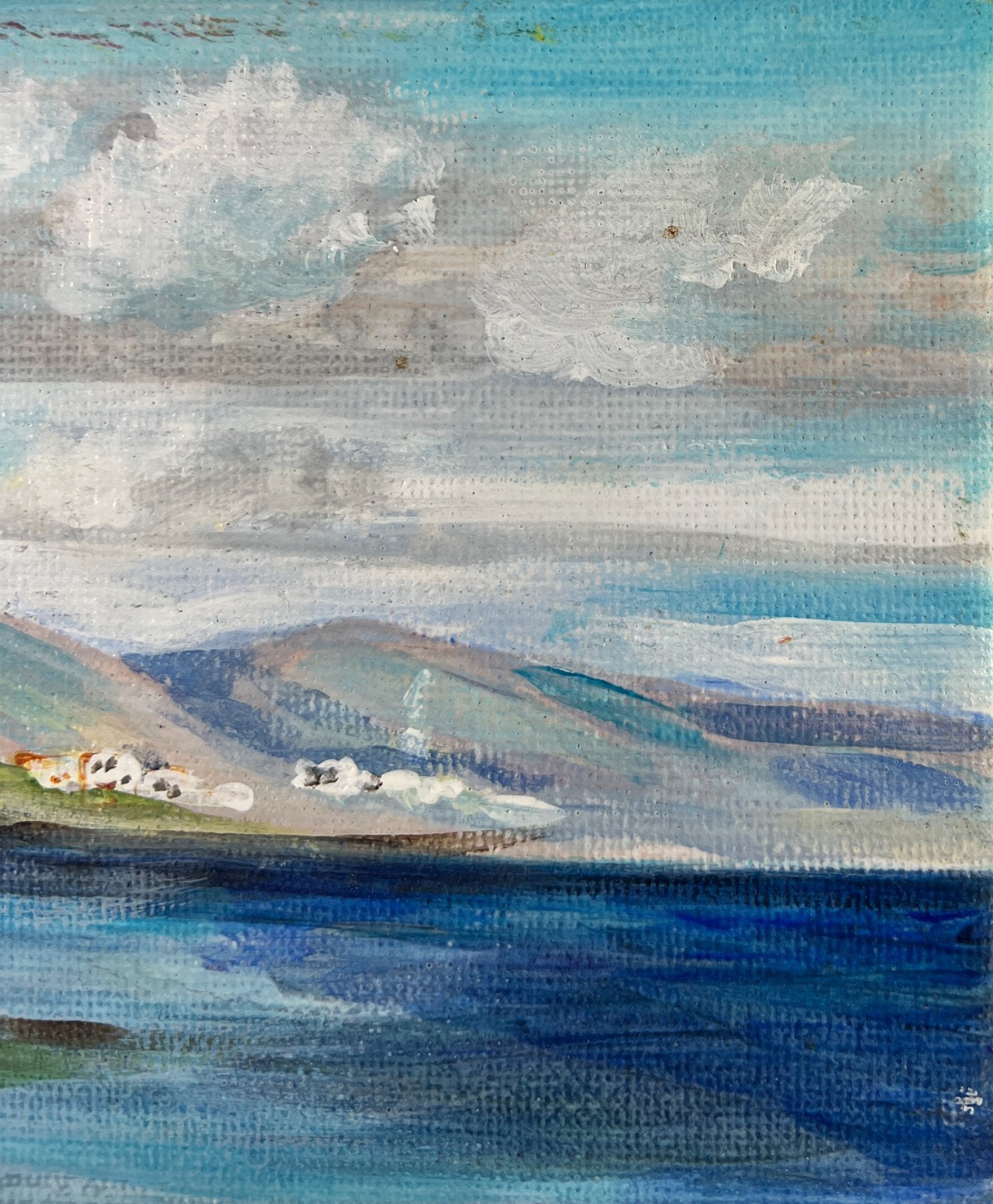 Oil Painting The Shore Of Silence O. Ponomaryova Unframed Original nAAA5055