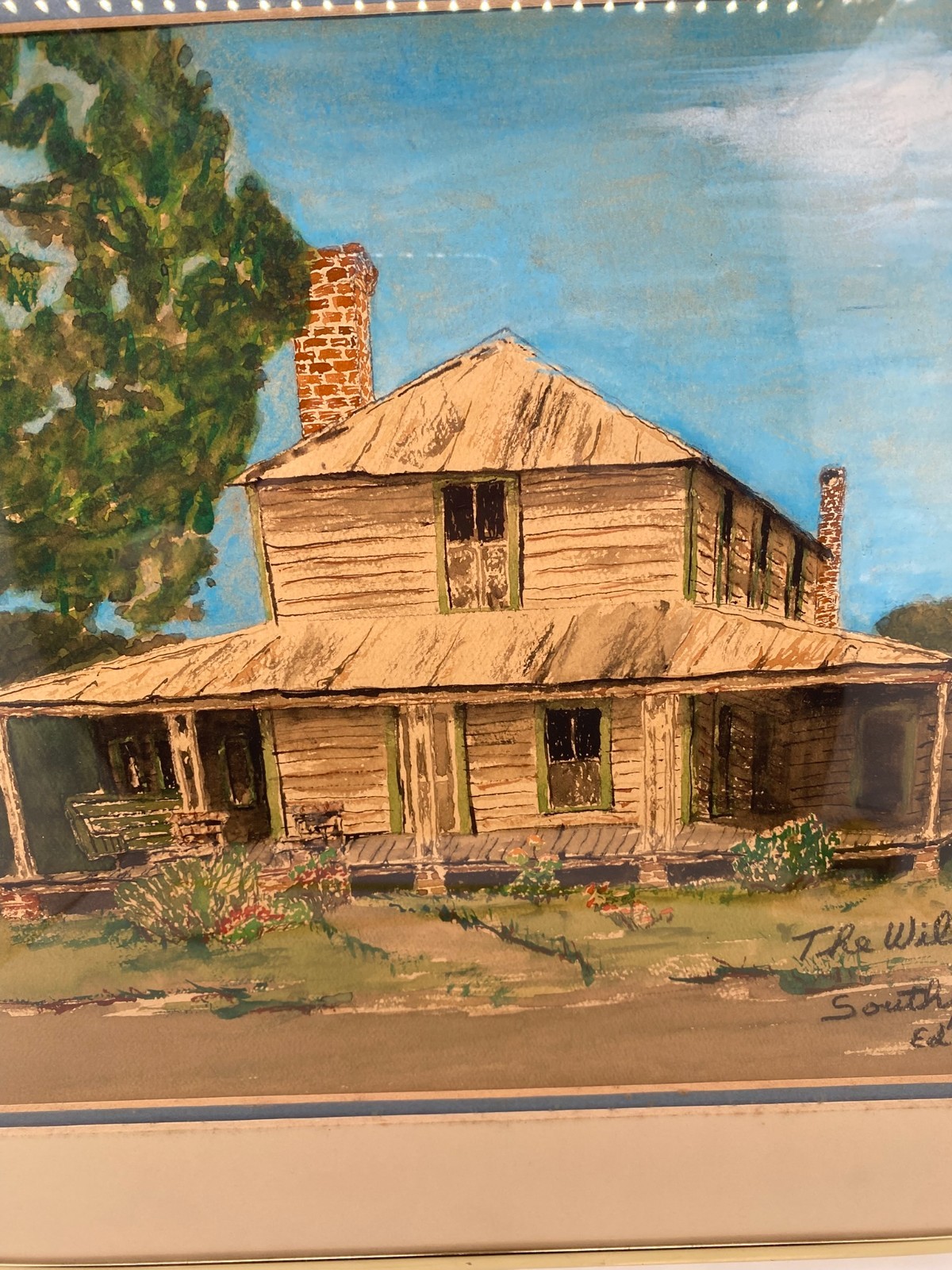 Vintage Hand painted » The Willis House » South Port Florida 1980 Ed Wadley