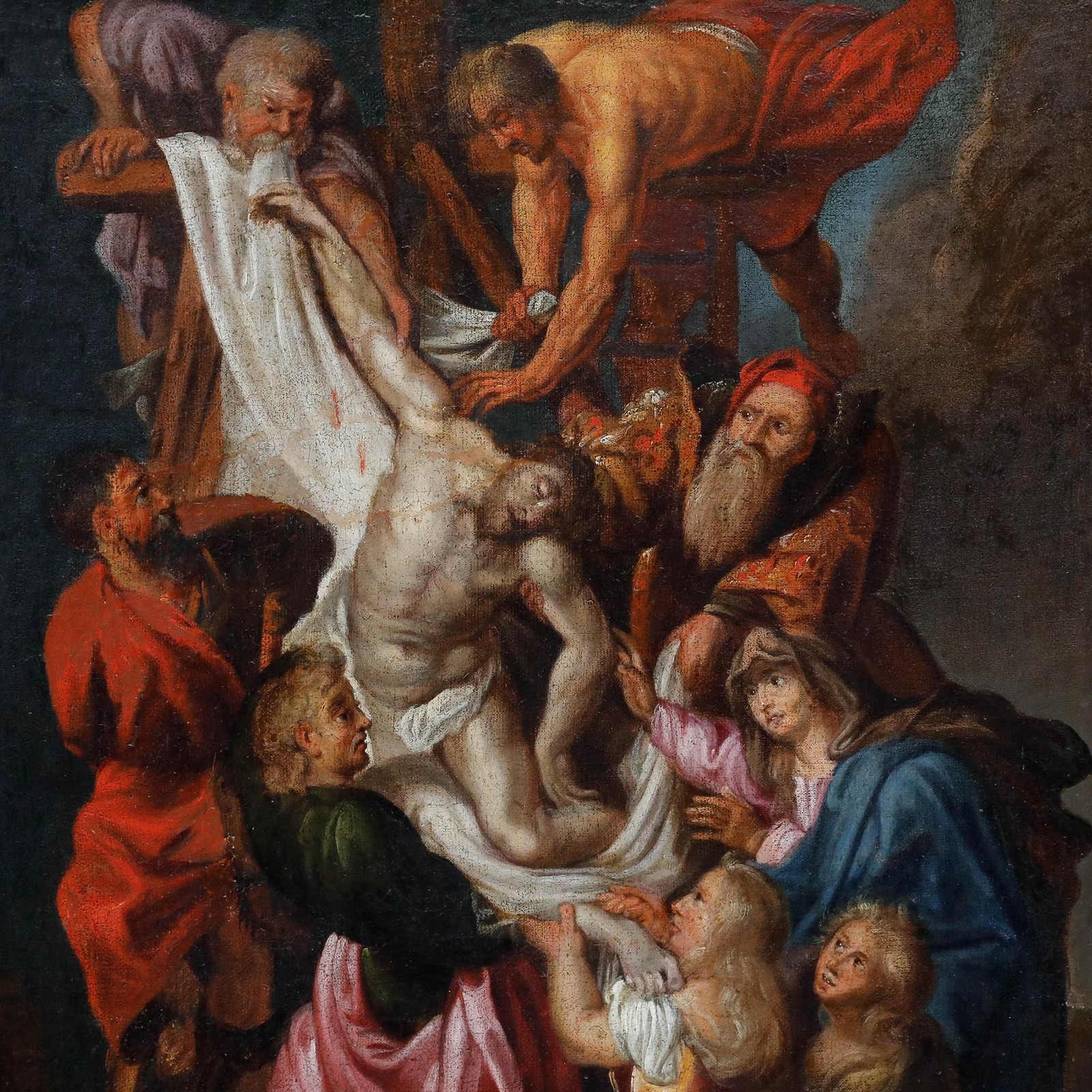 After Rubens (1577-1640) – 19th Century Oil, The Descent from the Cross
