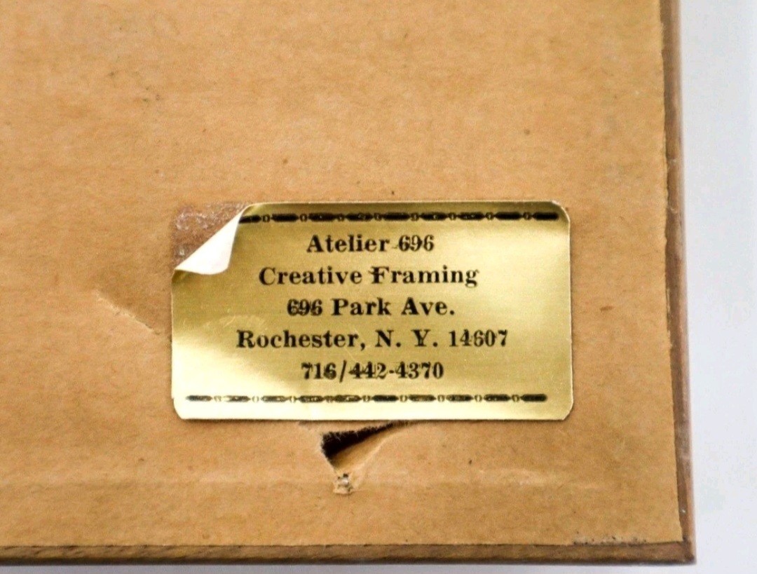 Doris Carey Untitled Abstract Original Painting Signed On Board Framed 15×13