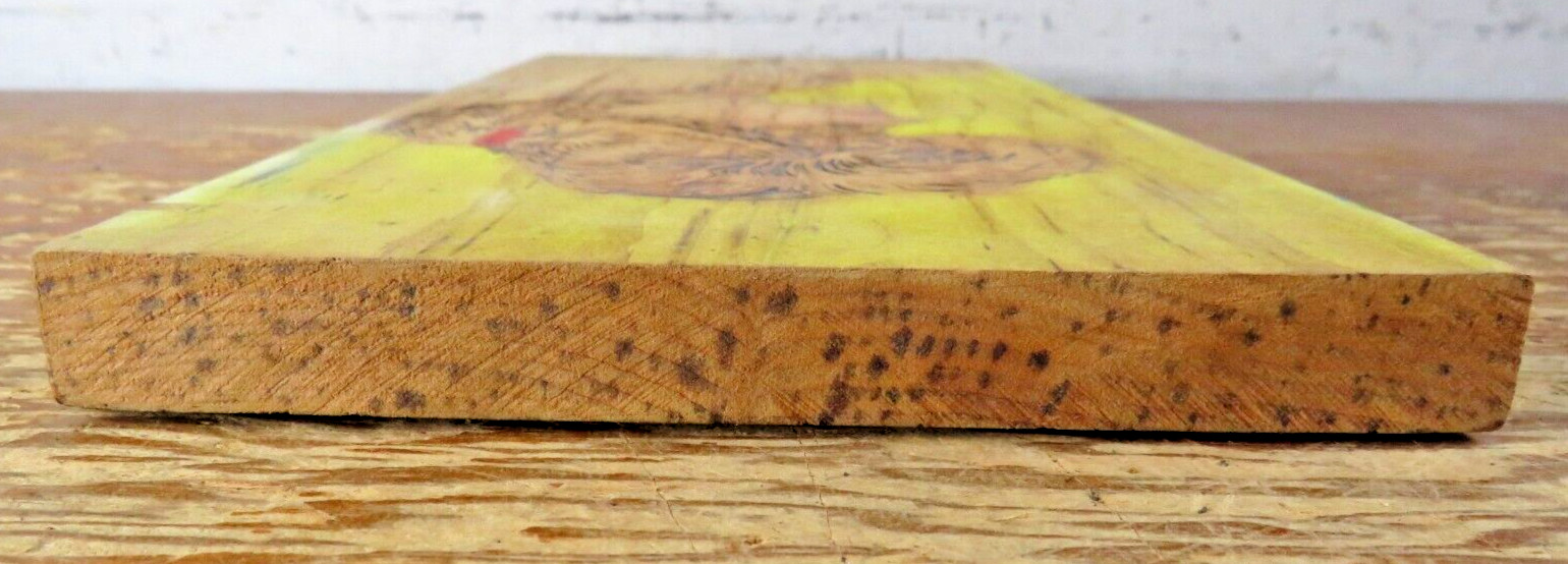 vtg Original Wood Burning painting Gibson Girl – 12.5″x6.75″x.75″ Rollins