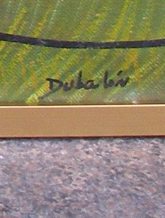 Juan Dubalon (Afro-Cuban 1900) Goddess on winged horse. Fine mid century oil