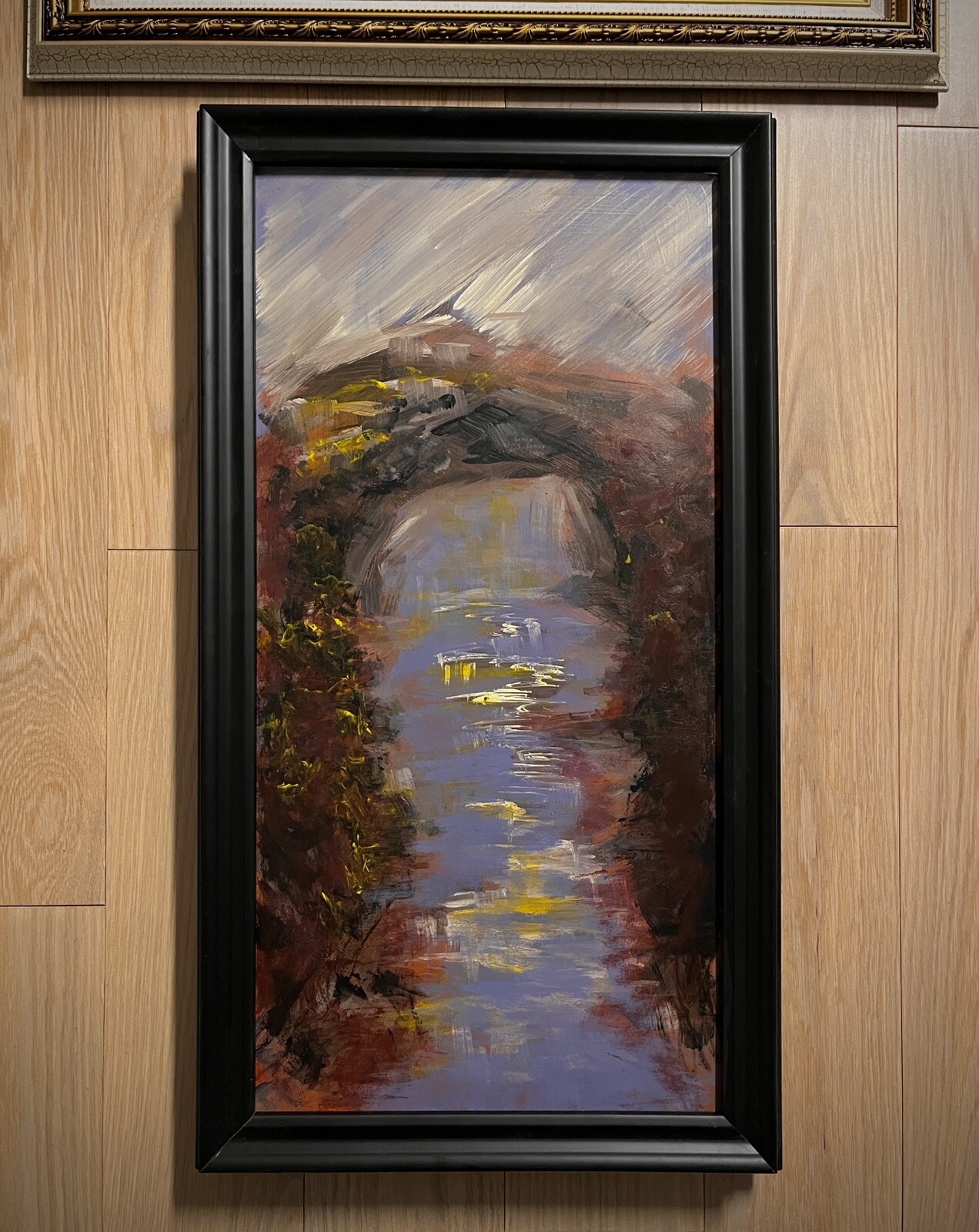 24” Plein Air Painting Natural Bridge Mountains Original Landscape COA Art Signd
