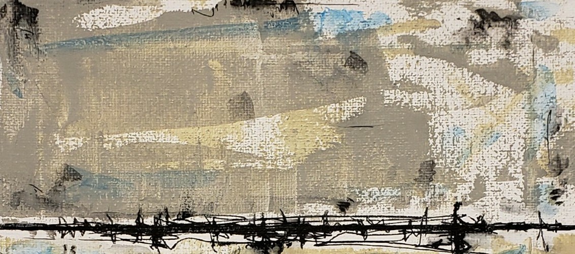 No.951 Original Abstract Modern Minimal Contemporary Painting By K.A.Davis
