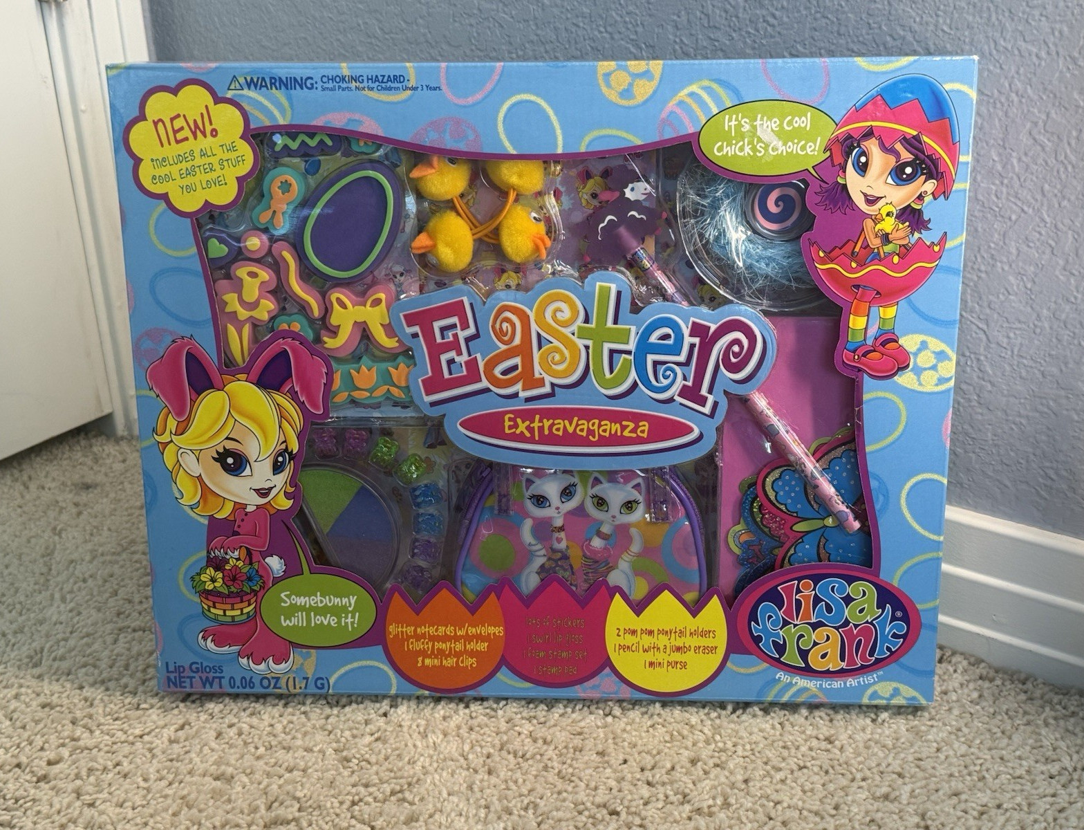 Lisa Frank Easter Extravaganza 3in Doll Playset 18pc Accessories 1998 Unopened