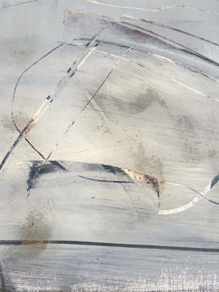 * MANFRED NIPP MALEREI ABSTRAKT ACRYLFARBE GEOMETRISCH MIXED MEDIA