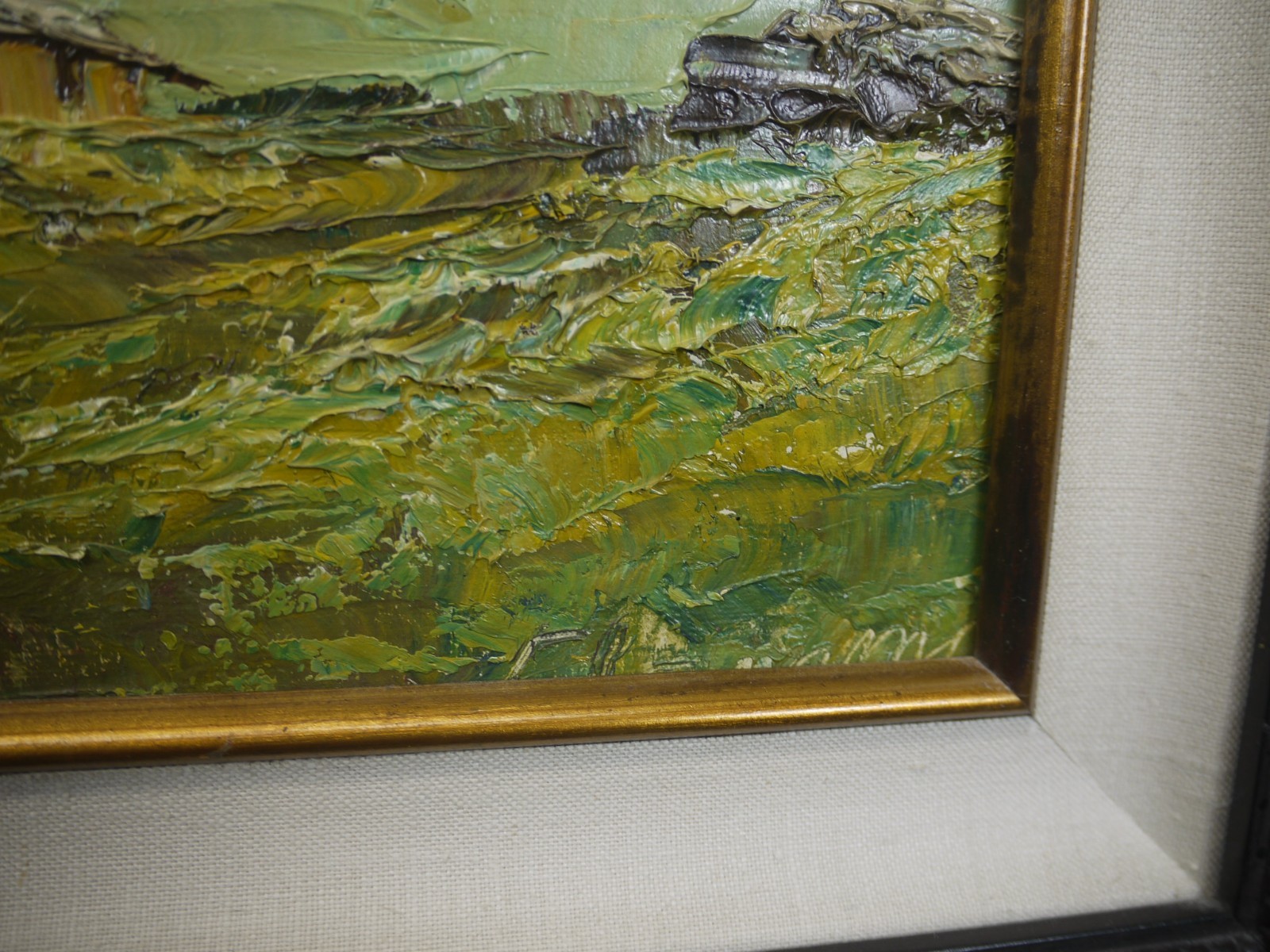 VTG Alpine Landscape OIL Painting Alps Switzerland Germany Austria ART 1950s