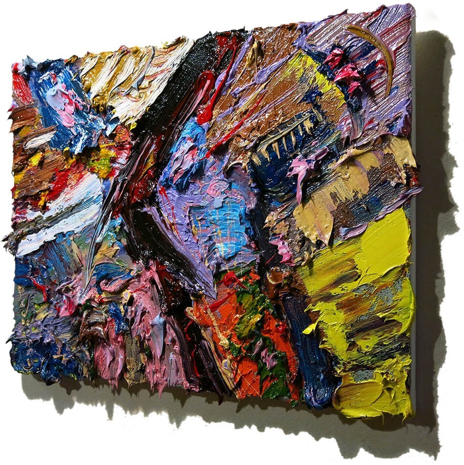 LANDSCAPE ORIGINAL OIL█PAINTING█VINTAGE█IMPRESSIONISM█ART█MODERN ABSTRACT POP