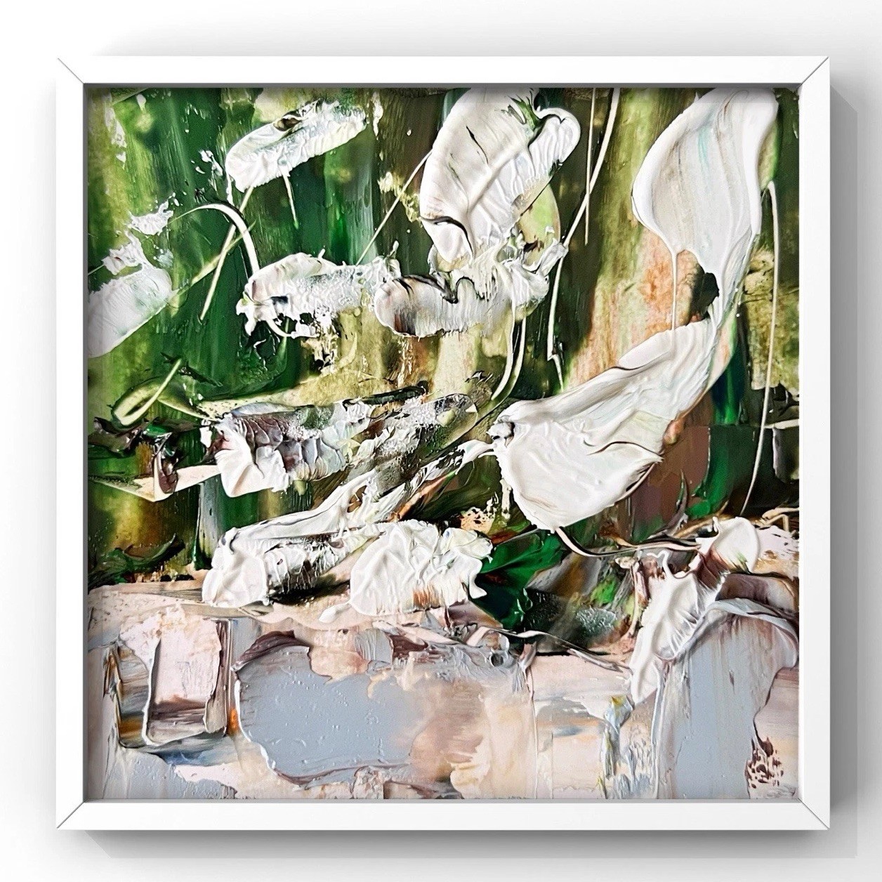 Waikiki Beach Soul Abstraction Wall Art Decor – Honolulu Coastal Framed Painting