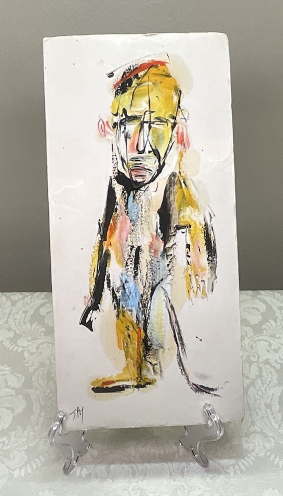 Original Scott Gruppe, Key West Expressionist Oil Painting on Foam Board 10.5”