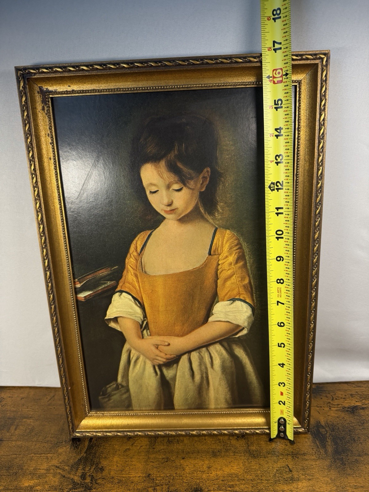 French School La Penitente Medium Framed Portrait Painting