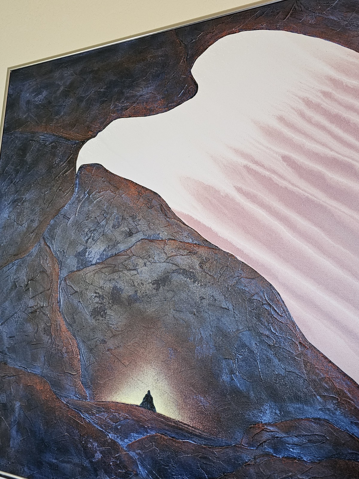 William Bill Rabbitt Kolanv Raven and the First Fire 37×26 Acrylic On Canvas