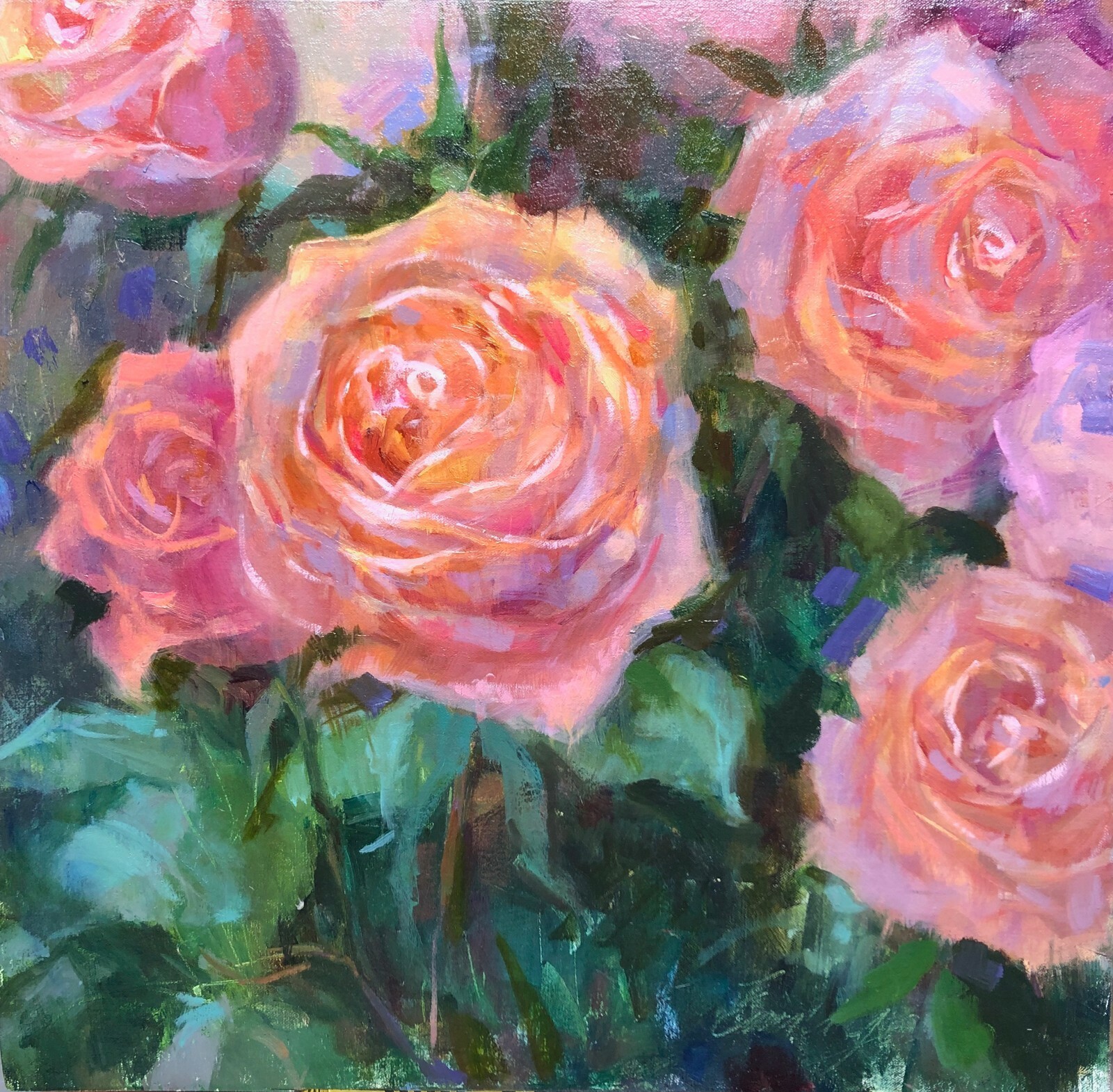 Emiliya Lane oil painting original framed signed contemporary impressionism