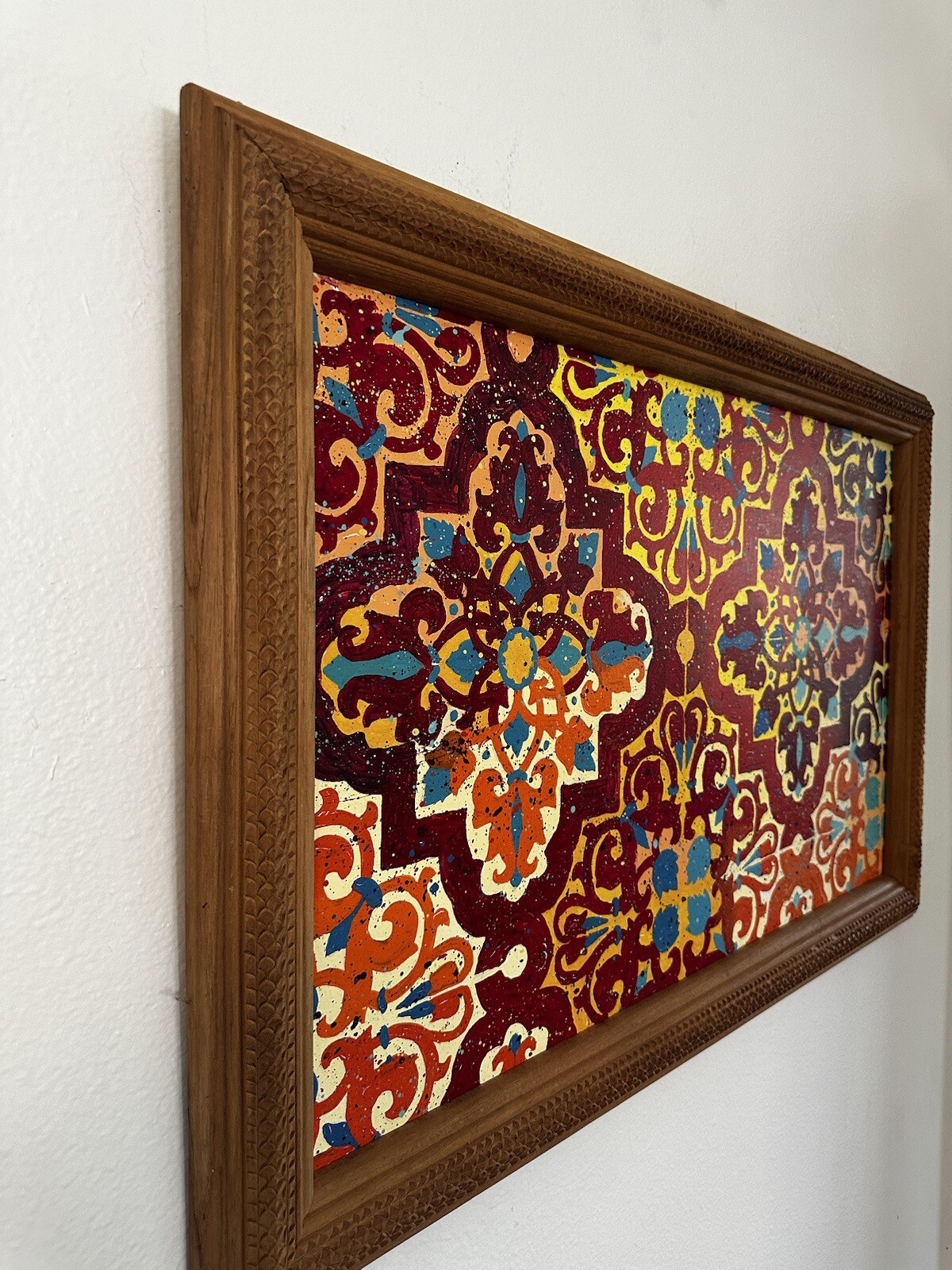 21×34 inch «Johnny Davis Abstract Acrylic on Canvas Painting – Original Artwork»
