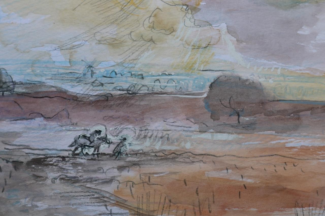 Original work by John Gilbey Bowles 1929-2011 – figure in a landscape